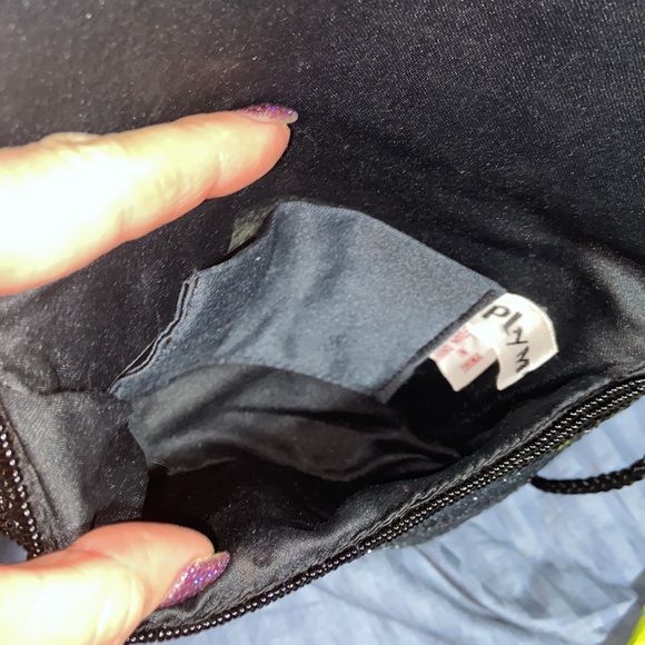 EUC Hand Beaded Clutch Purse Evening Bag Cocktail Black & red - Picture 10 of 12